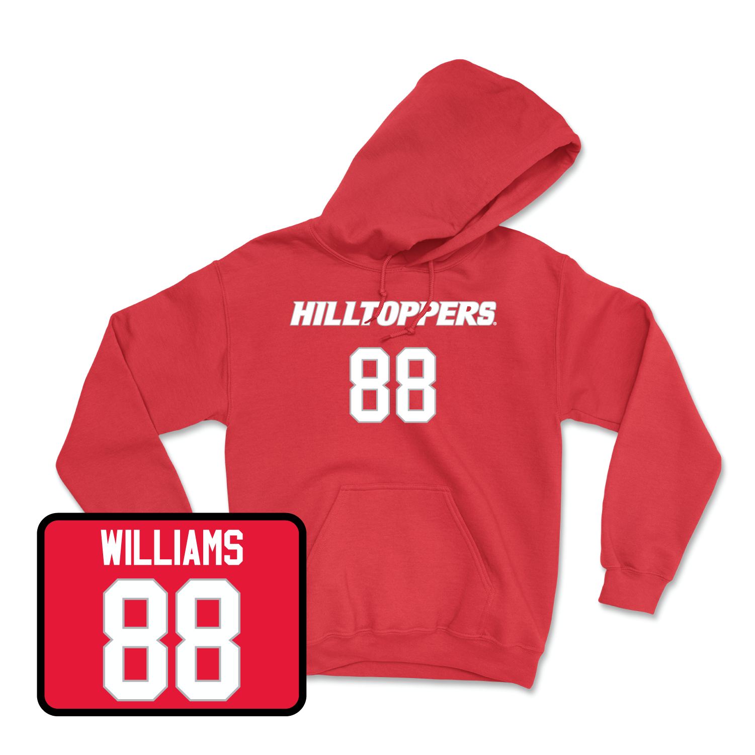 Red Football Hilltoppers Player Hoodie 7 Medium / Ryan Williams | #88