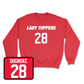 Red Women's Soccer Lady Toppers Player Crew 3 Small / Sarah Duginske | #28