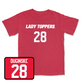 Red Women's Soccer Lady Toppers Player Tee 3 Youth Small / Sarah Duginske | #28