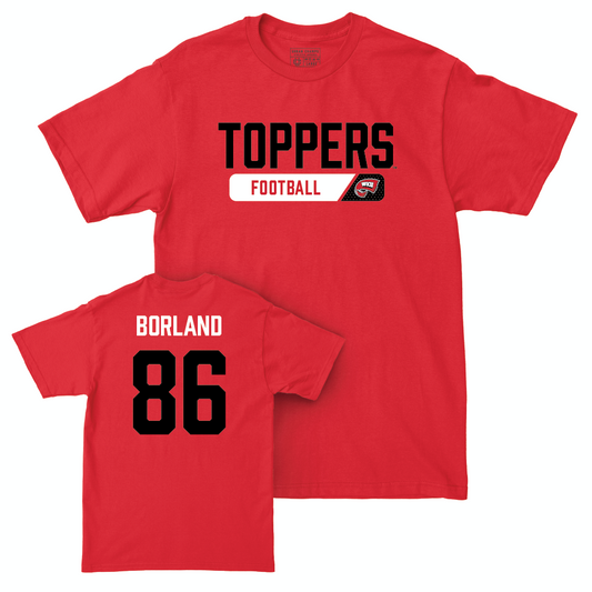 WKU Football Red Staple Tee - Trevor Borland | #86 Small