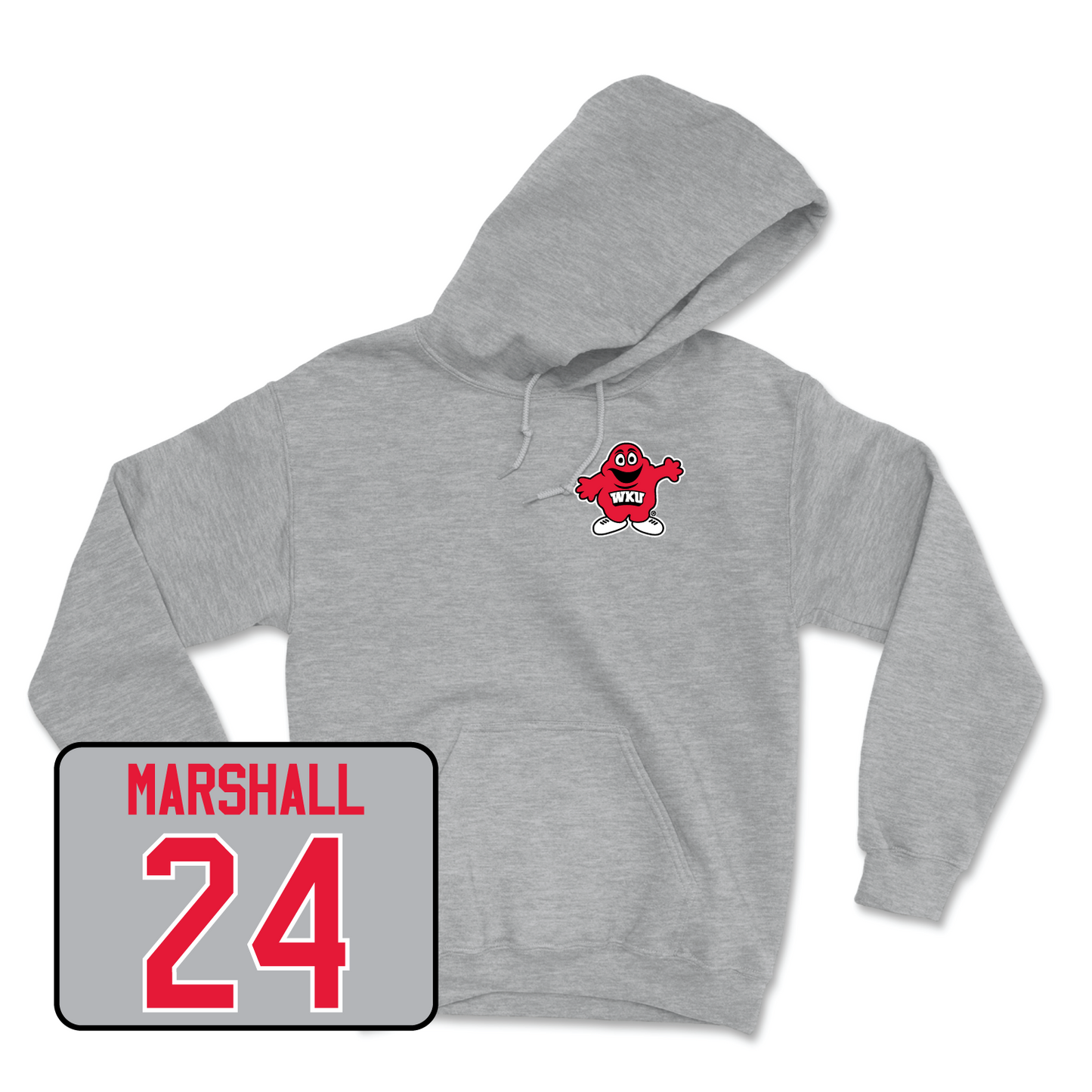 Sport Grey Men's Basketball Big Red Hoodie Youth Large / Tyrone Marshall | #24