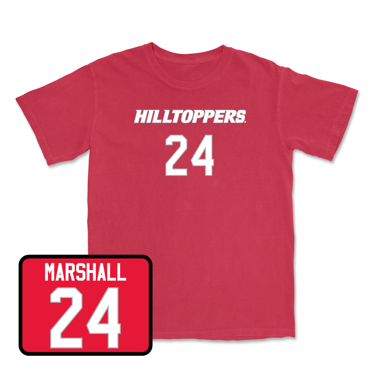 Red Men's Basketball Hilltoppers Player Tee Medium / Tyrone Marshall | #24