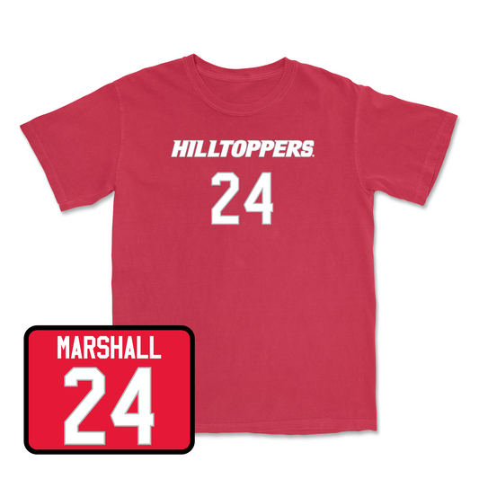 Red Men's Basketball Hilltoppers Player Tee Youth Small / Tyrone Marshall | #24