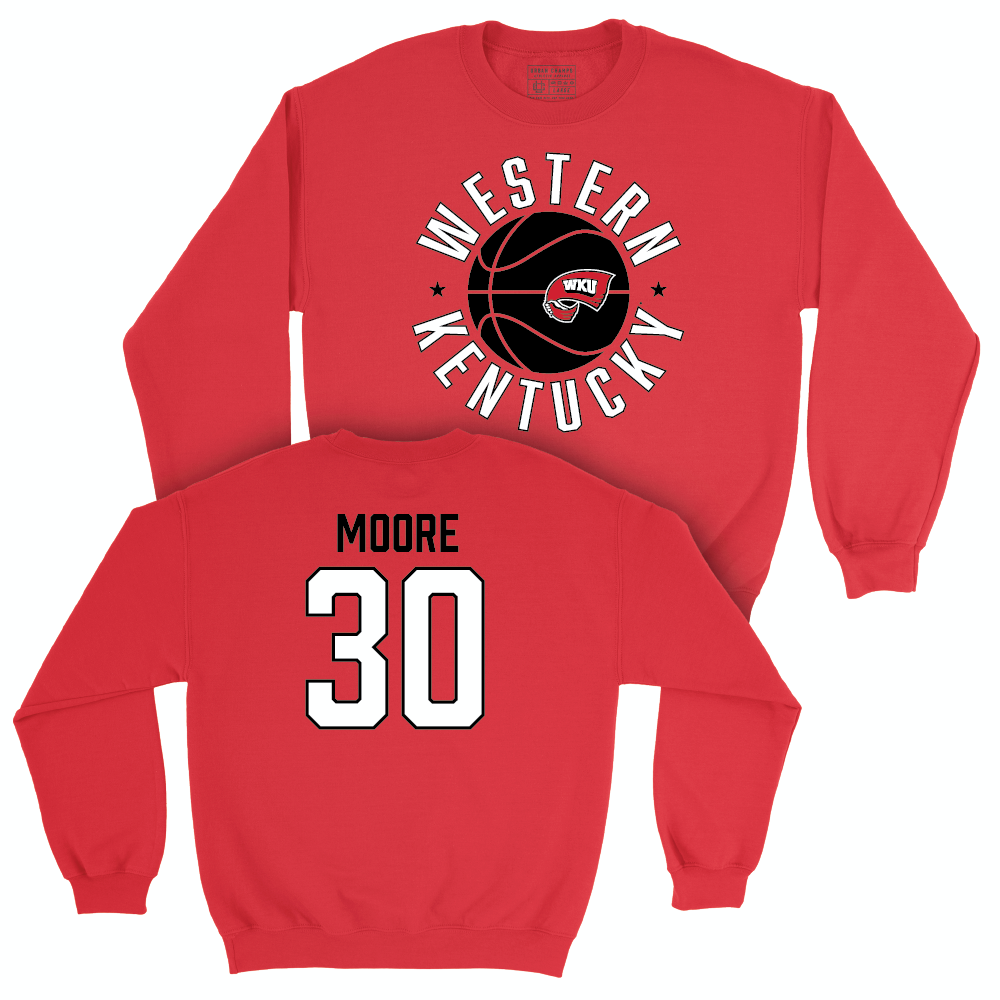 WKU Men's Basketball Red Hardwood Crew - Teagan Moore | #30 Small