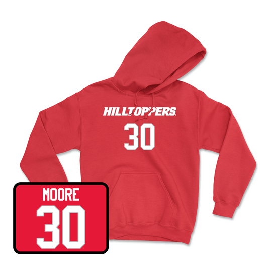 Red Men's Basketball Hilltoppers Player Hoodie Youth Small / Teagan Moore | #30