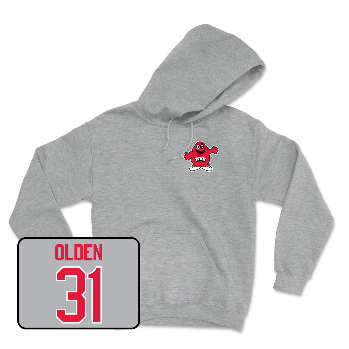 Sport Grey Men's Basketball Big Red Hoodie Youth Medium / Tyler Olden | #31
