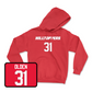 Red Men's Basketball Hilltoppers Player Hoodie Medium / Tyler Olden | #31