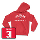 Red Men's Basketball Towel Hoodie Youth Large / Tyler Olden | #31