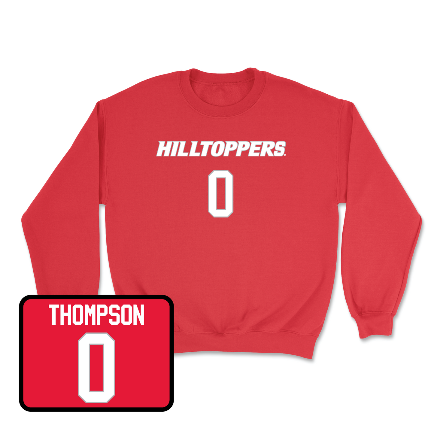 Red Football Hilltoppers Player Crew 7 Small / Terrion Thompson | #0