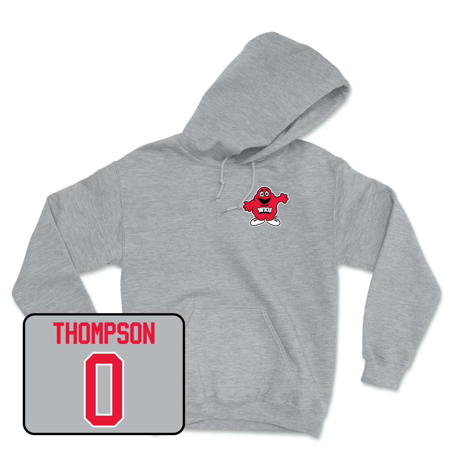 Sport Grey Football Big Red Hoodie 7 Youth Large / Terrion Thompson | #0