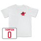 White Football Big Red Comfort Colors Tee 7 Small / Terrion Thompson | #0