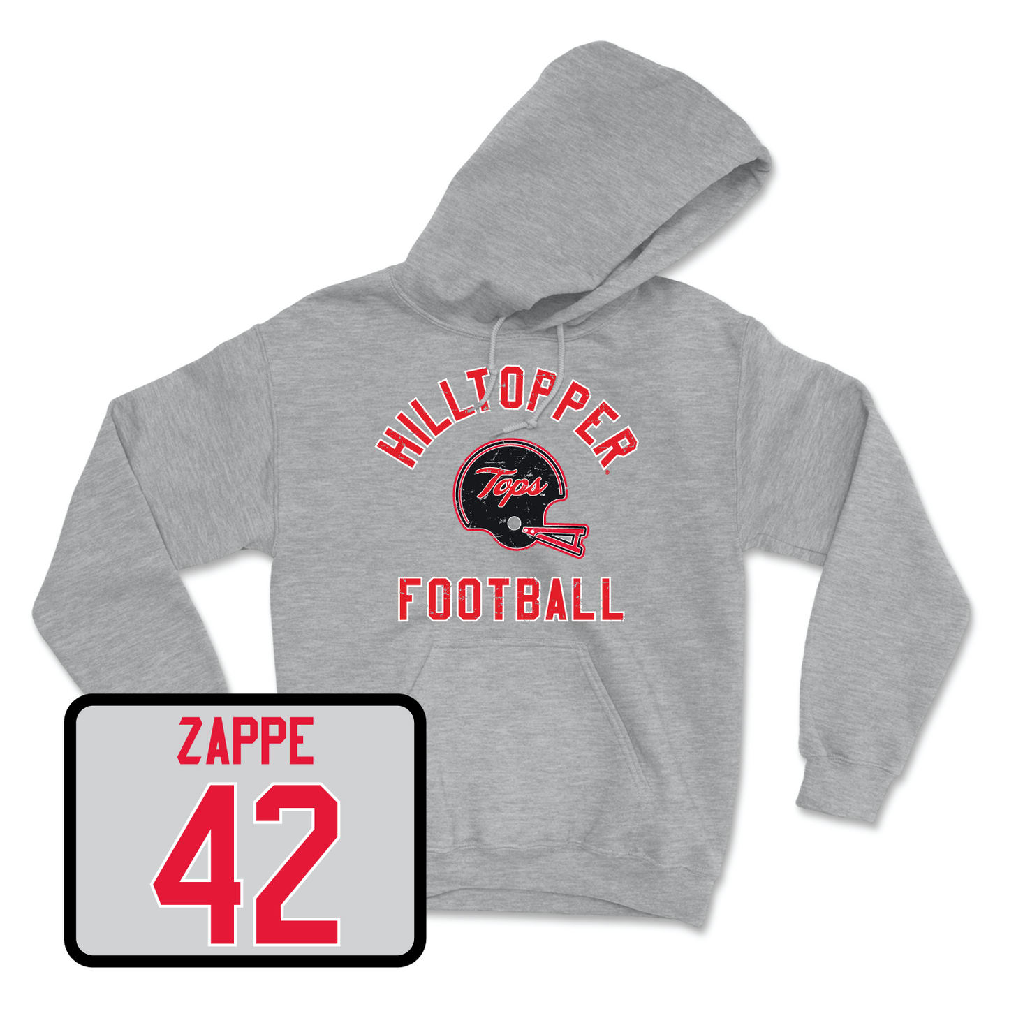 Sport Grey Football Football Helmet Hoodie 7 Medium / Trent Zappe | #42