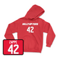 Red Football Hilltoppers Player Hoodie 7 Youth Medium / Trent Zappe | #42