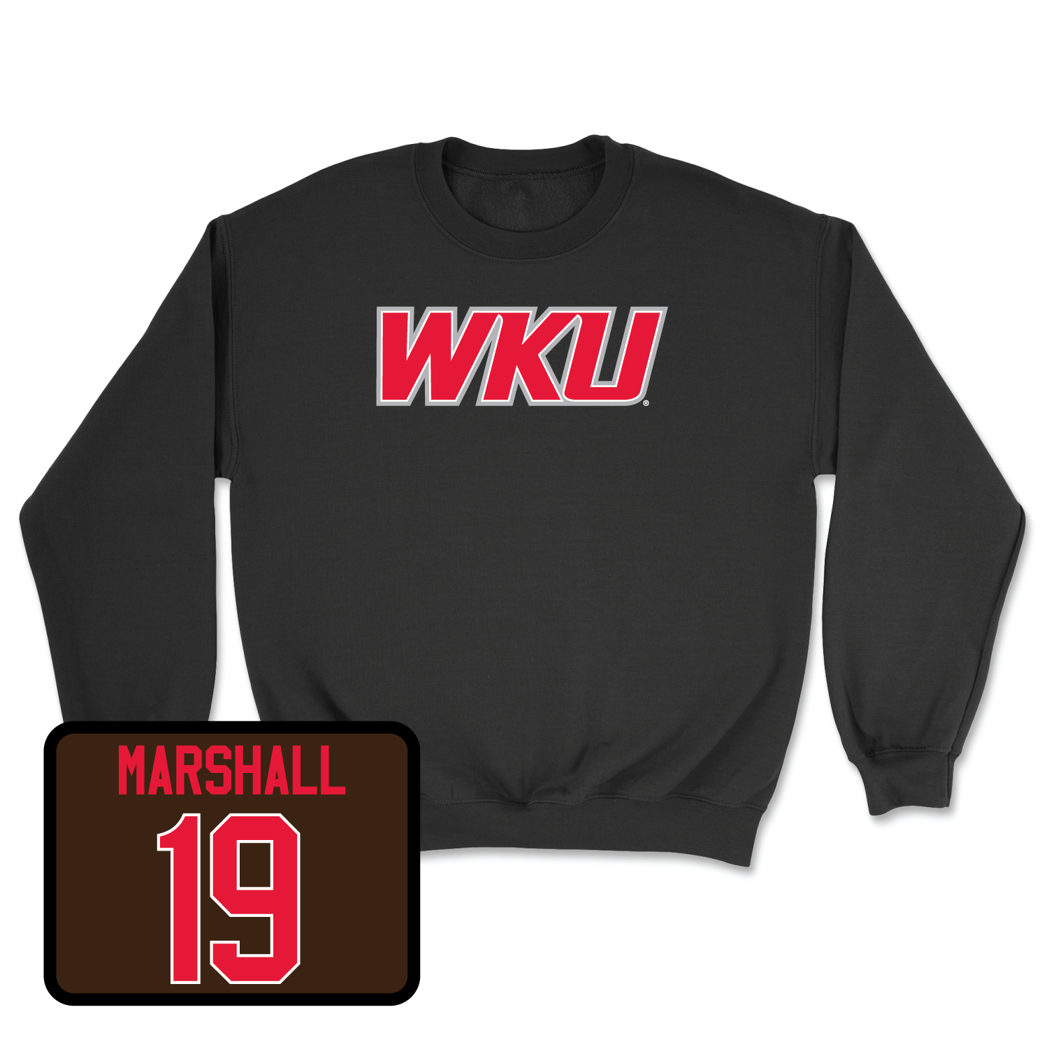 Black Football WKU Crew 7 Large / Virgil Marshall | #19