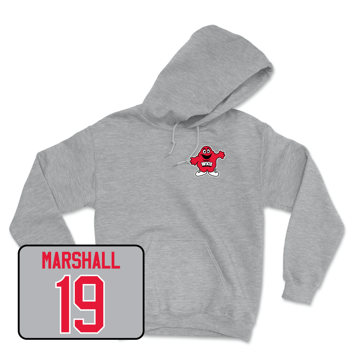 Sport Grey Football Big Red Hoodie 7 Medium / Virgil Marshall | #19
