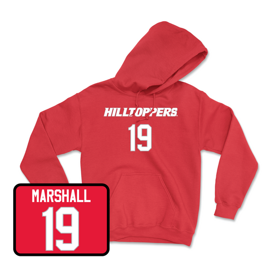 Red Football Hilltoppers Player Hoodie 7 Youth Small / Virgil Marshall | #19