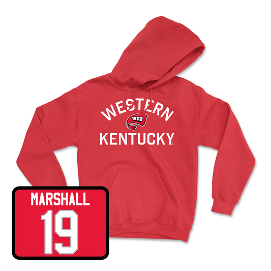 Red Football Towel Hoodie 7 Youth Small / Virgil Marshall | #19