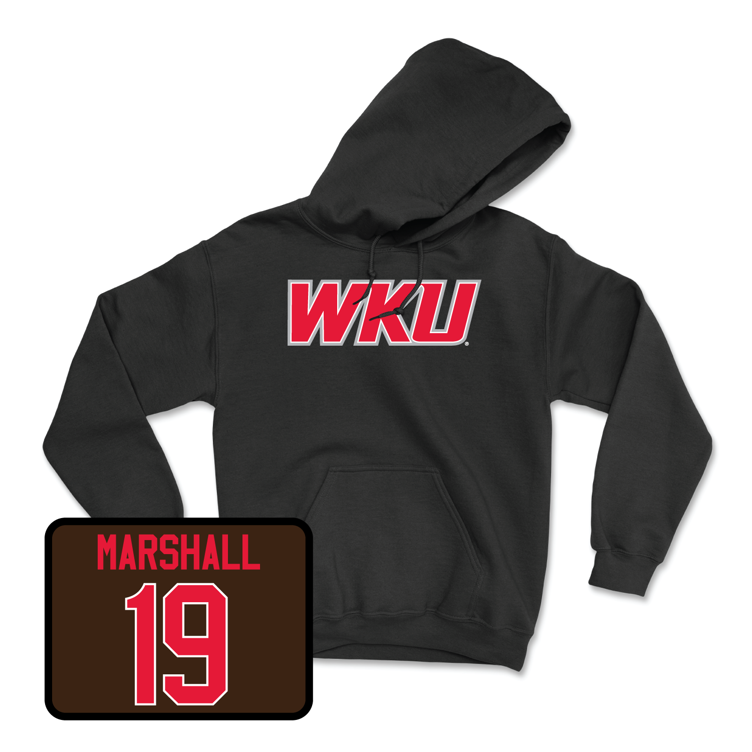 Black Football WKU Hoodie 7 Youth Large / Virgil Marshall | #19