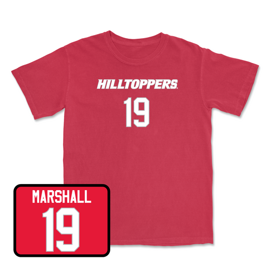 Red Football Hilltoppers Player Tee 7 Youth Small / Virgil Marshall | #19