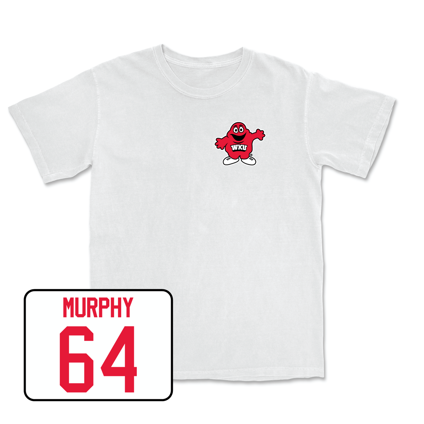 White Football Big Red Comfort Colors Tee 7 Large / Vincent Murphy | #64