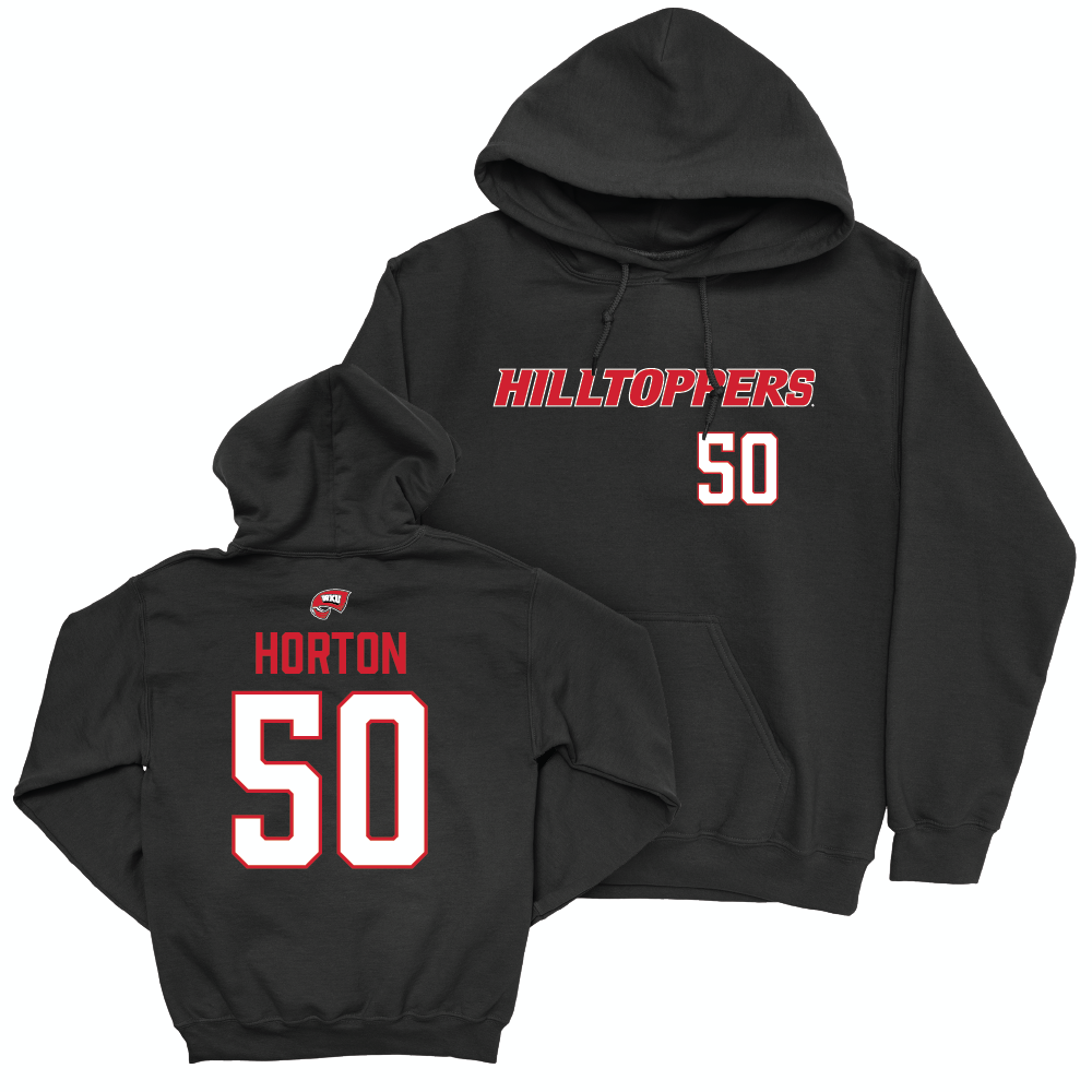 WKU Football Black Hilltoppers Hoodie - Wesley Horton | #50 Small