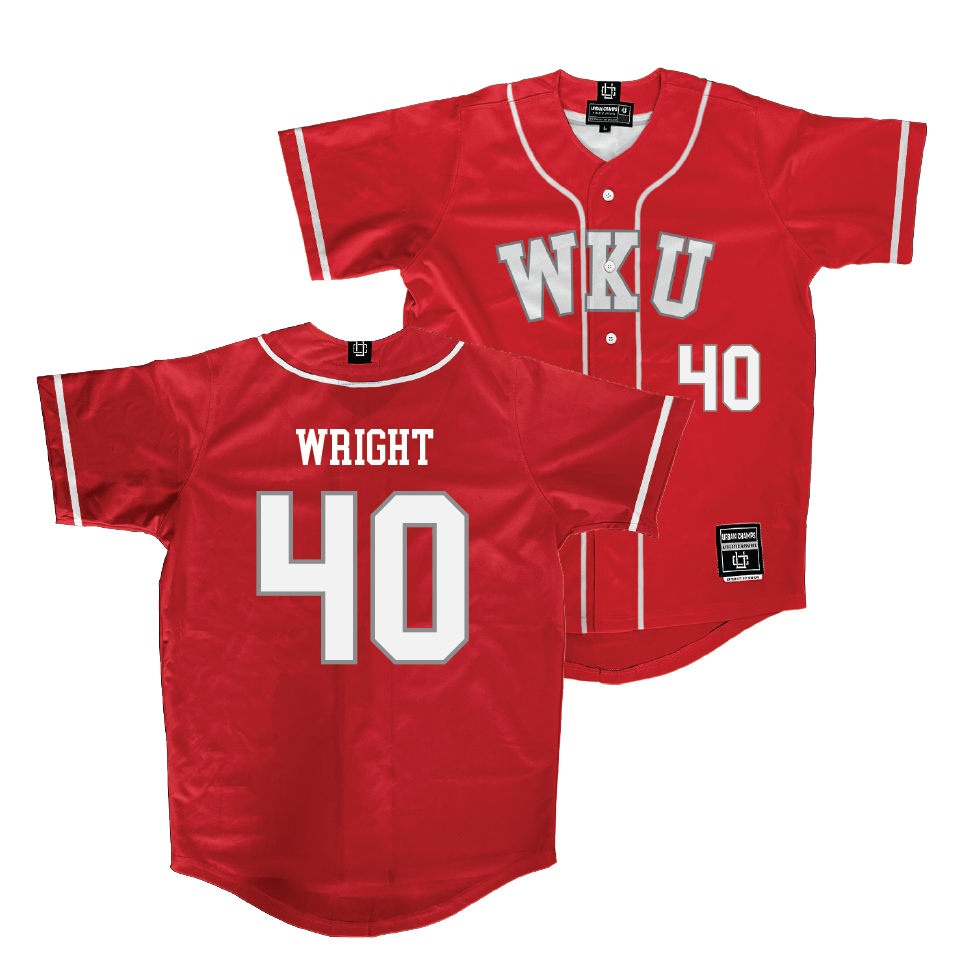 WKU Baseball Red Jersey   - Preston Wright