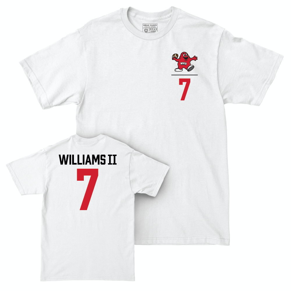 WKU Football White Big Red Comfort Colors Tee  - Demarko Williams II