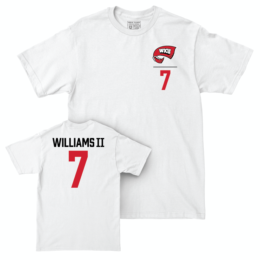 WKU Football White Logo Comfort Colors Tee  - Demarko Williams II