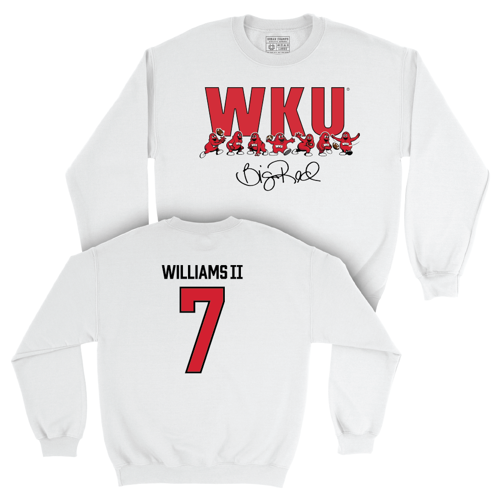 WKU Football White Big Red Signature Drop Crew  - Demarko Williams II