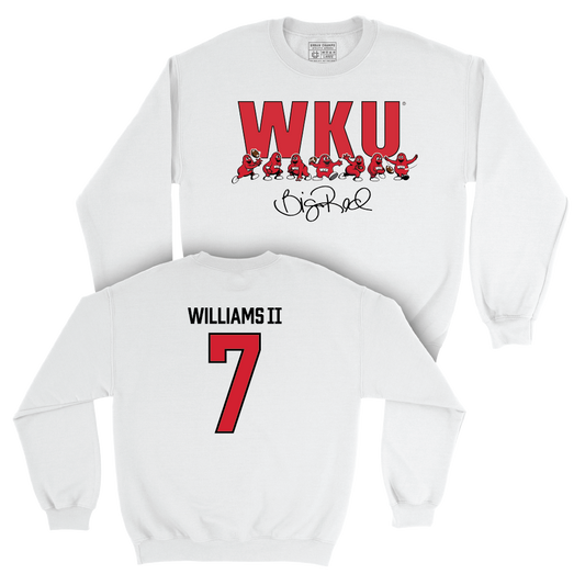 WKU Football White Big Red Signature Drop Crew  - Demarko Williams II