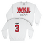 WKU Football White Big Red Signature Drop Crew - Elijah Young | #3