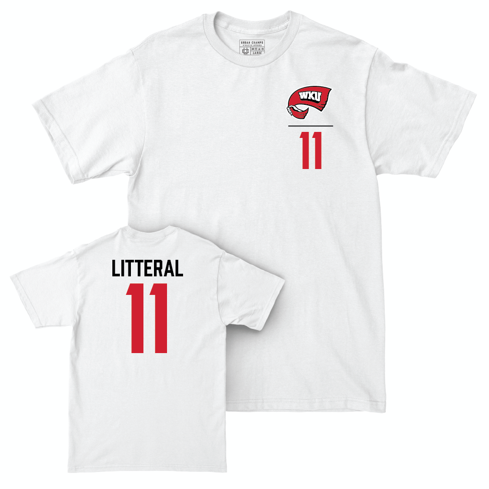 WKU Baseball White Logo Comfort Colors Tee  - Lucas Litteral