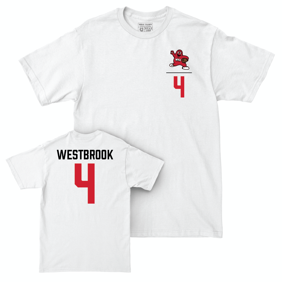 WKU Baseball White Big Red Comfort Colors Tee  - Anthony Westbrook