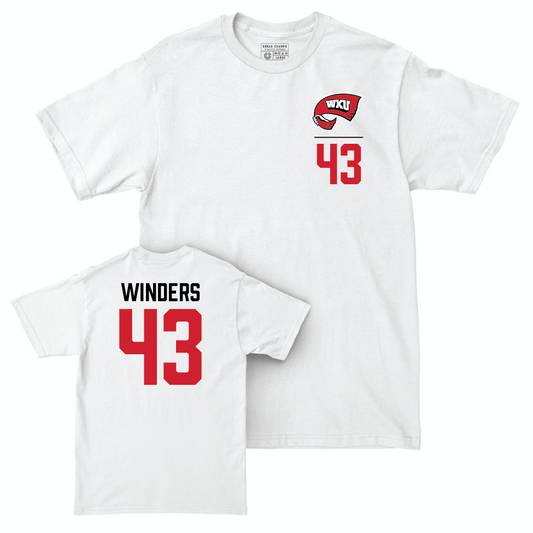 WKU Baseball White Logo Comfort Colors Tee  - Max Winders