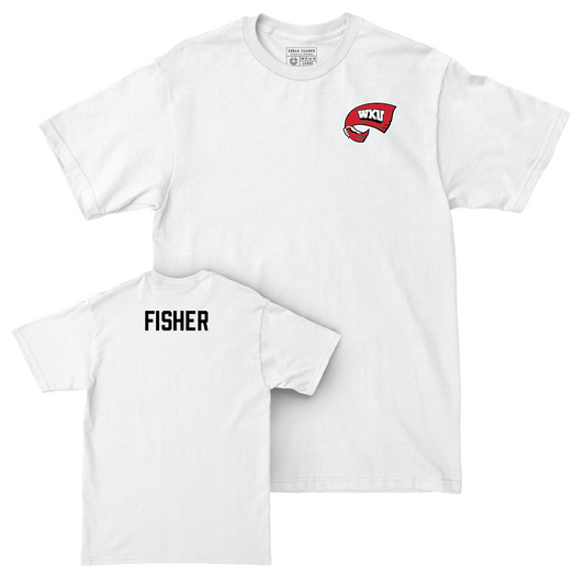 WKU Men's Track & Field White Logo Comfort Colors Tee  - Henry Fisher