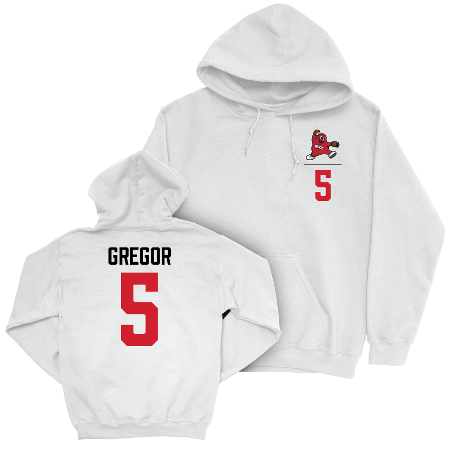 WKU Softball White Big Red Hoodie  - Macy Gregor