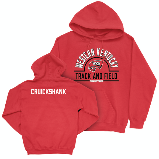 WKU Men's Track & Field Red Arch Hoodie  - Jeffrey Cruickshank