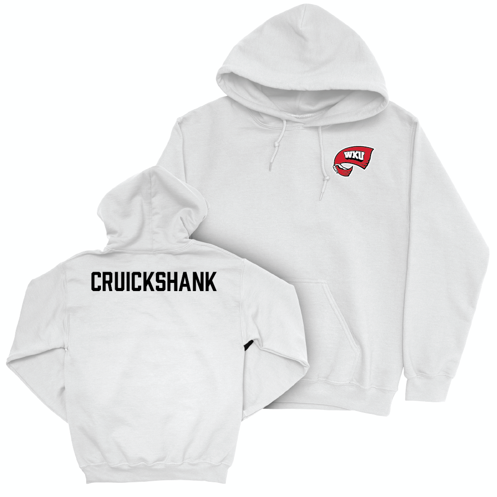 WKU Men's Track & Field White Logo Hoodie  - Jeffrey Cruickshank