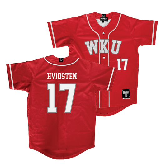 WKU Baseball Red Jersey   - Kyle Hvidsten