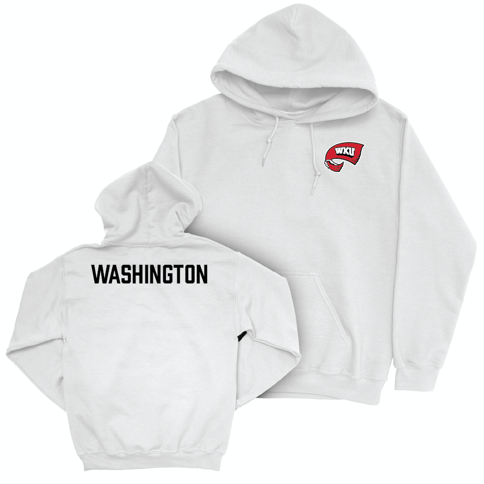 WKU Women's Track & Field White Logo Hoodie  - Sanaa Washington