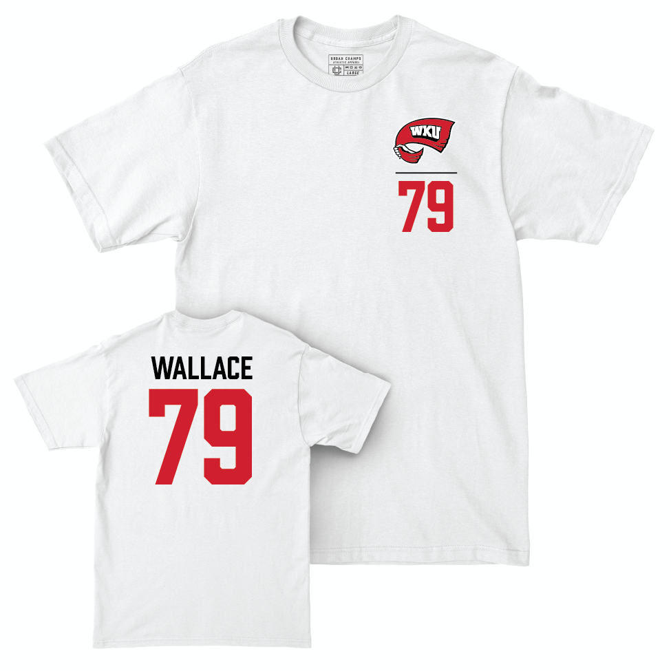 WKU Football White Logo Comfort Colors Tee   - Weston Wallace