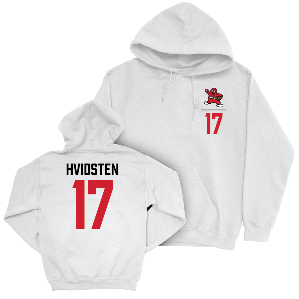 WKU Baseball White Big Red Hoodie  - Kyle Hvidsten