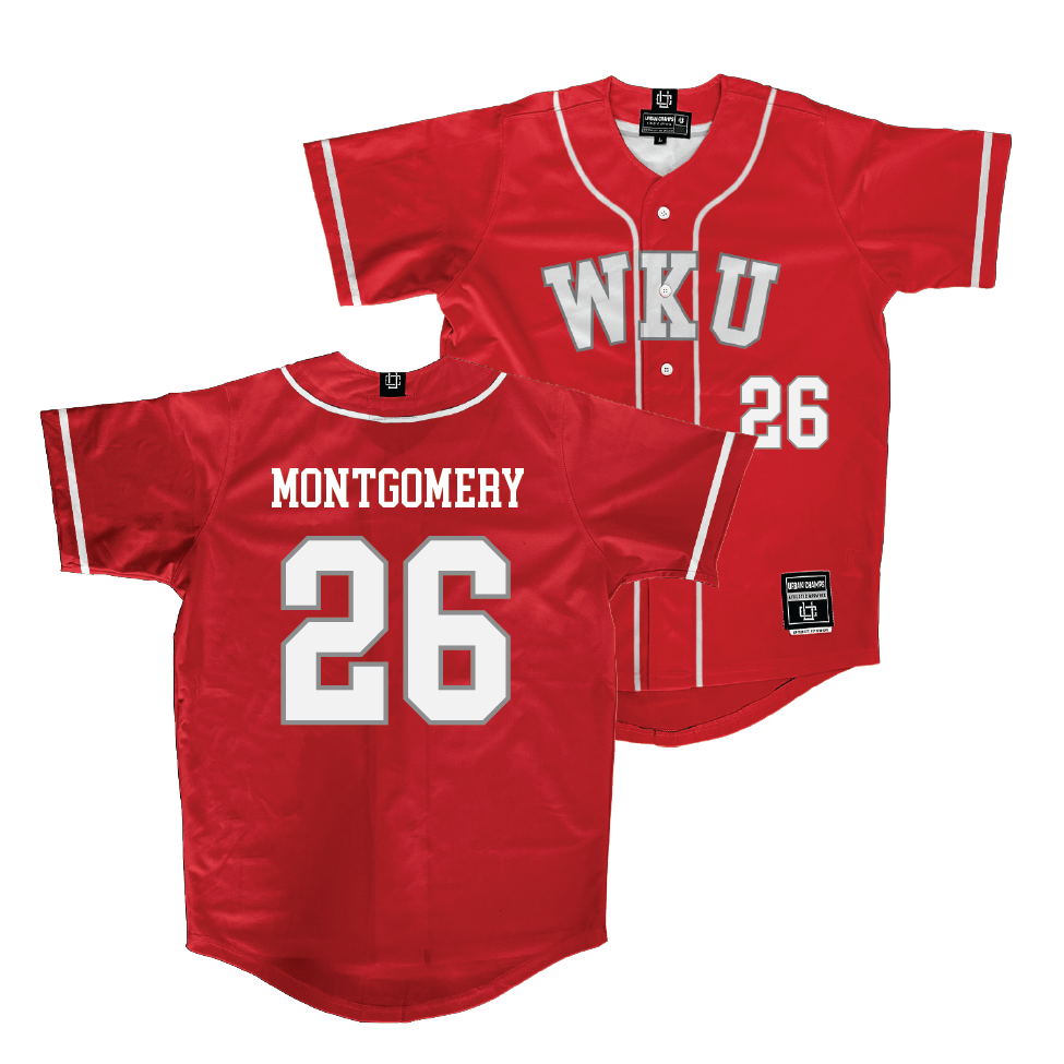 WKU Baseball Red Jersey   - Tephen Montgomery